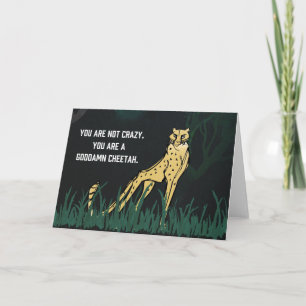 Carte de voeux GD Cheetah non estampillée