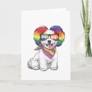 Carte de vœux générale LGBTQ+ - Chiots arc-en-ciel