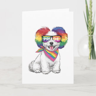 Carte de vœux générale LGBTQ+ - Pup en arc-en-ciel