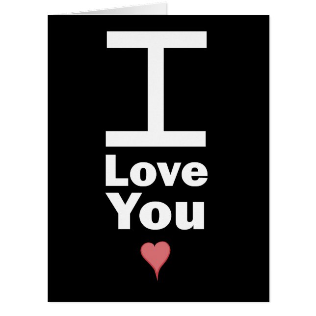 Carte de voeux Giant I Love You (Devant)