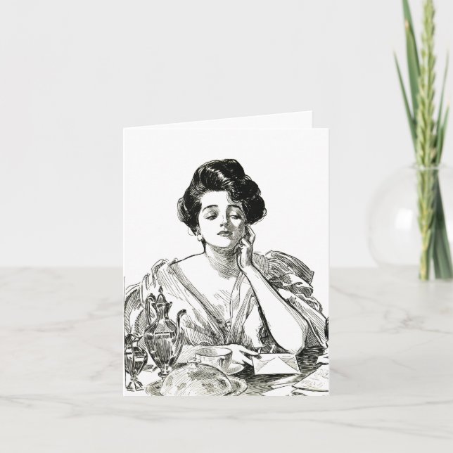 Carte de voeux Gibson Girl (Devant)