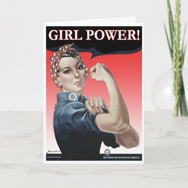Carte de voeux Girl Power (Devant)