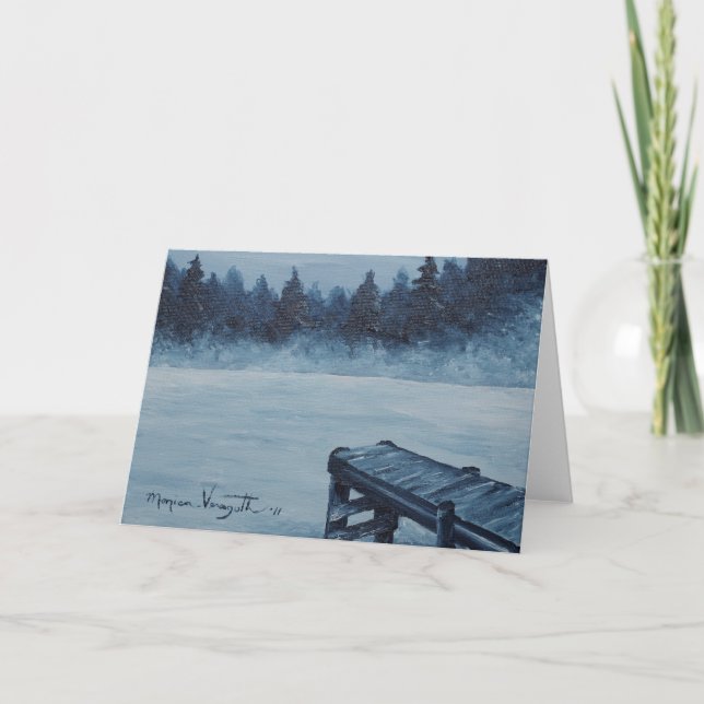 Carte de voeux glaciale de brouillard (Devant)