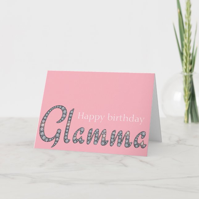 Carte de voeux Glamma bling (Devant)