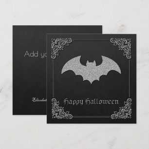 Carte de voeux Glittery Bat Halloween