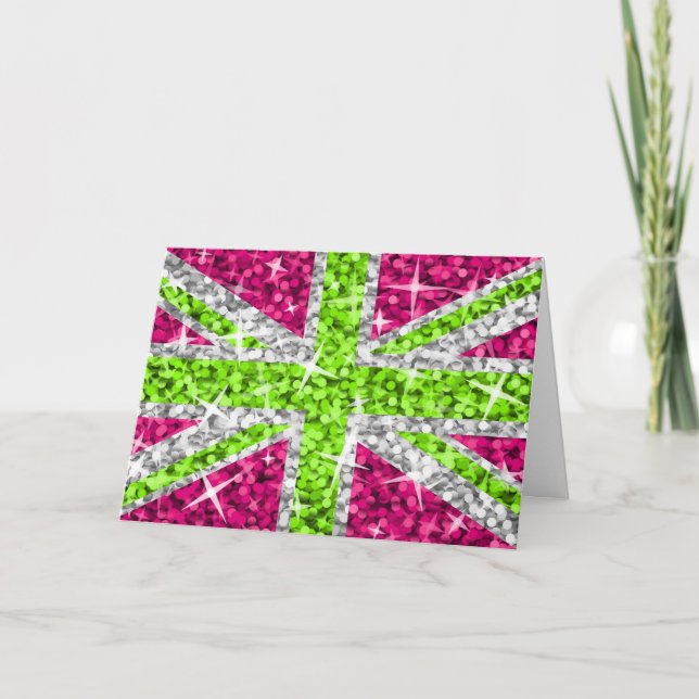 Carte de voeux Glitz UK Lime 'Happy Birthday' (Devant)