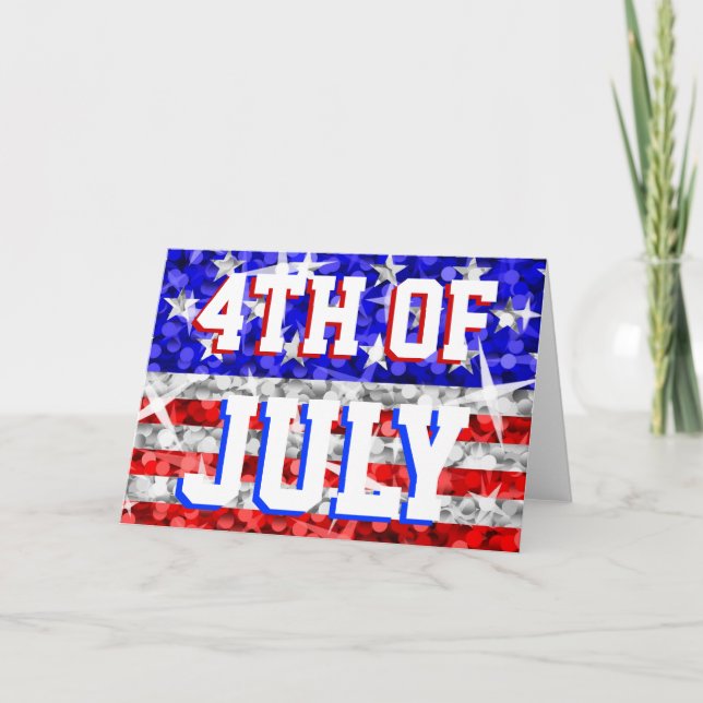Carte de voeux Glitz USA '4 juillet' (Devant)