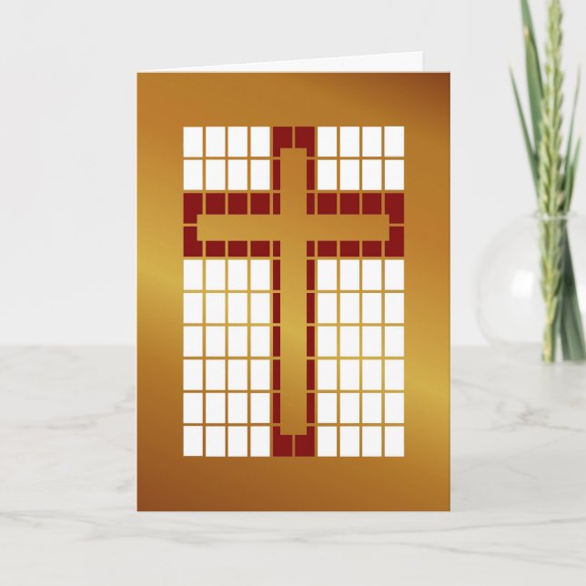 Carte de voeux Gold Cross (Devant)
