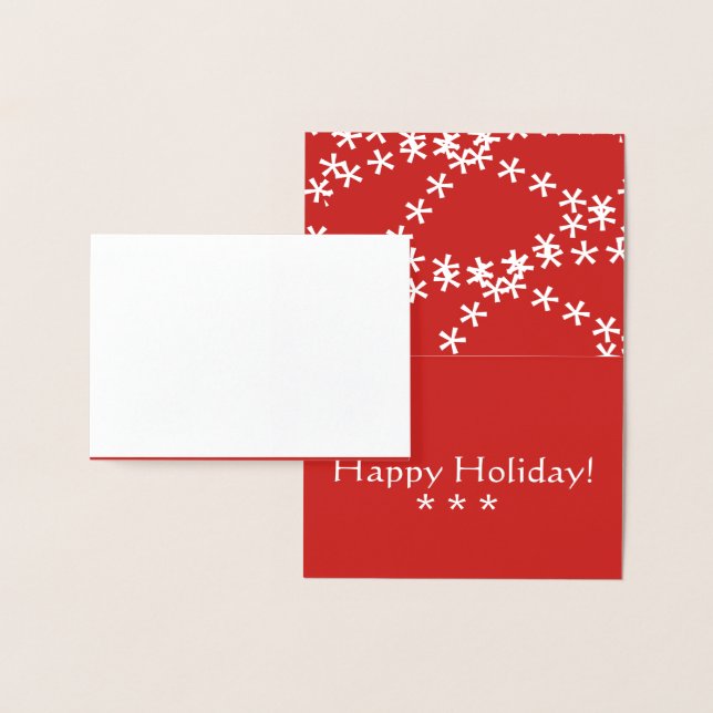 Carte de voeux Gold Foil Winter Snow Christmas (Affichage)