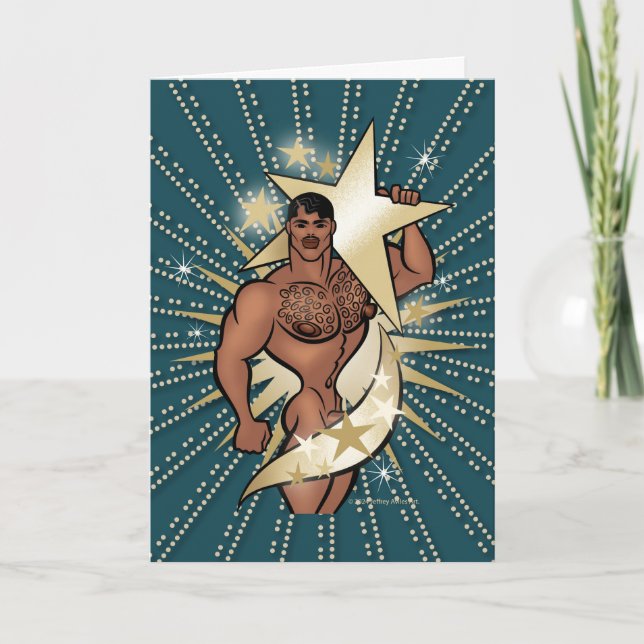 Carte de voeux Gold Star Hunk (Devant)