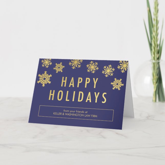 Carte de voeux Golden Flakes Business Holiday (Devant)