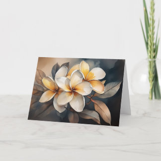 Carte de voeux Golden Plumeria