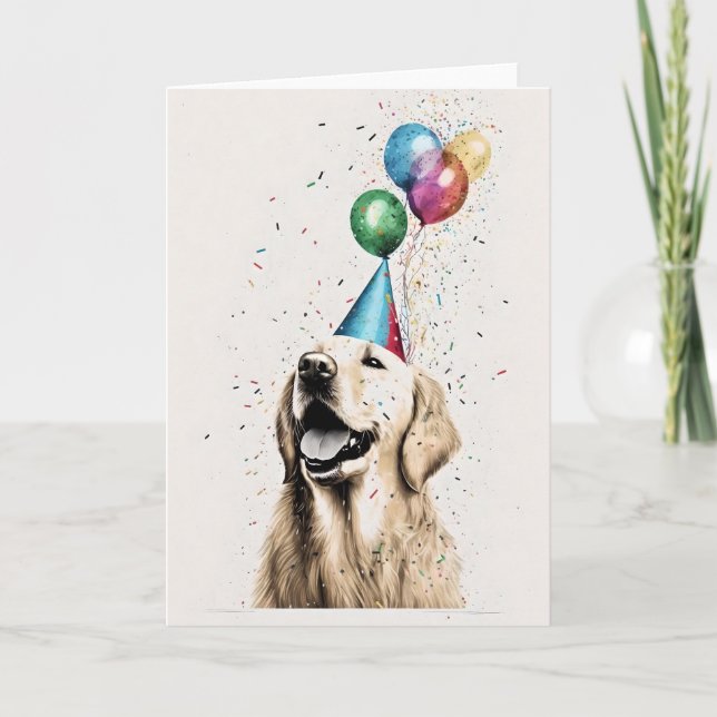 Carte de voeux Golden Retriever (Devant)