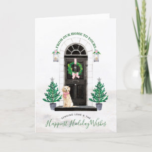 Carte de voeux Golden Retriever Holiday
