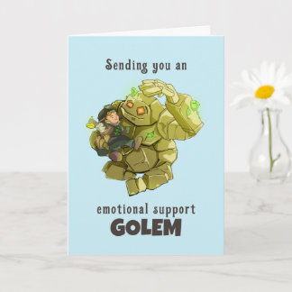 Carte de voeux Golem du support émotionnel