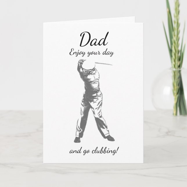 Carte de voeux Golf Papa Fête des pères (Devant)