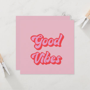 Carte de voeux Good Vibes Flat