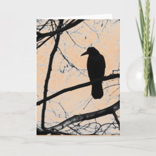 Carte de voeux Gothique Crow