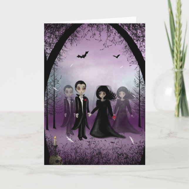 Carte de voeux gothique de mariage (Devant)