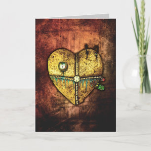 Carte de voeux gothique moins cassée du coeur
