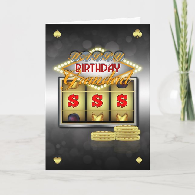 Carte de voeux grand anniversaire avec fentes et p (Devant)