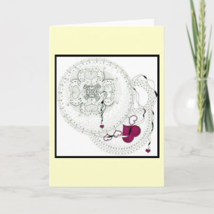 Carte de voeux graphique de coeurs