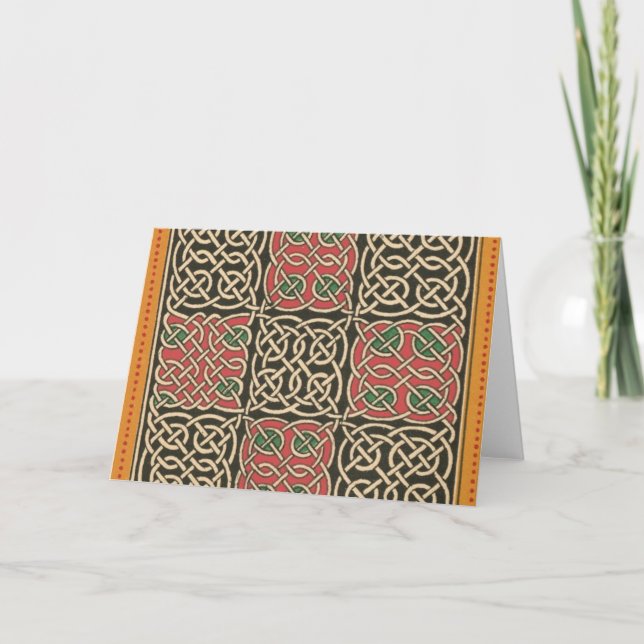 Carte de voeux graphique de noeud CELTIQUE (Devant)