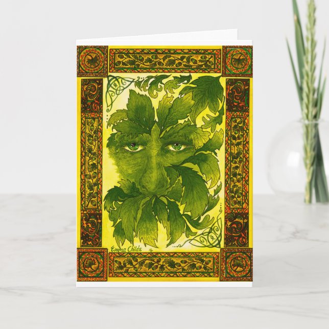 Carte de voeux Green Man (Devant)