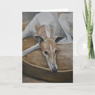 Carte de voeux Greyhound Dog Art