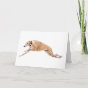 Carte de voeux Greyhound Running Chig Art