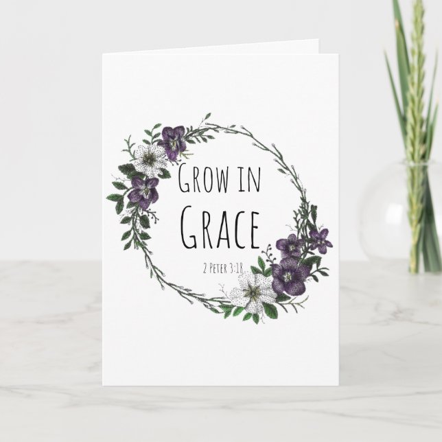 Carte de vœux Grow in Grace (Devant)