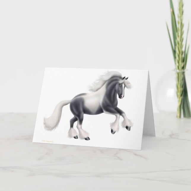 Carte de voeux Gypsy Cob Vanner (Devant)