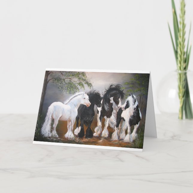 Carte de voeux Gypsy Vanner (Devant)