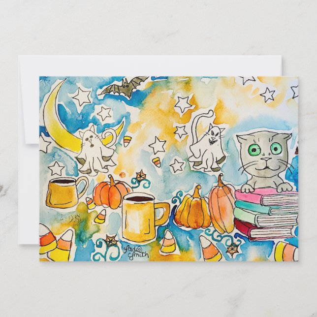 Carte de vœux Halloween (Devant)