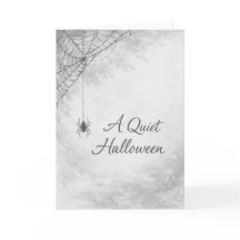 Carte de vœux Halloween Araignée et Toile d'araign