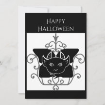 Carte de vœux Halloween avec Gargouille