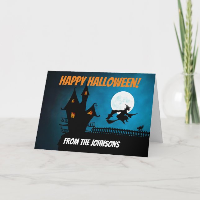 Carte de voeux Halloween blanche à l'intérieur (Devant)