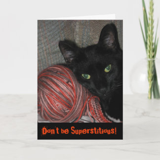 Carte de voeux Halloween Chat Noir