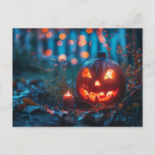 Carte de voeux Halloween citrouille déplaisant