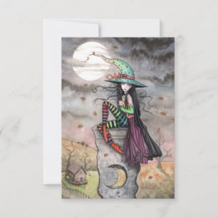 Carte de vœux Halloween d'octobre enchanté