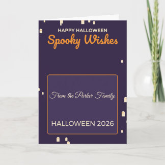 Carte de vœux Halloween fantômes Souhaits effrayan