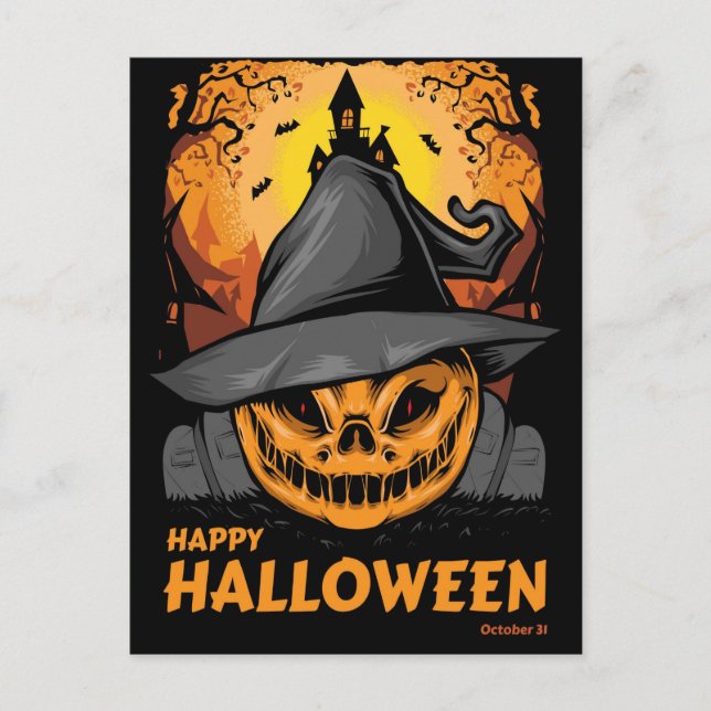 Carte de vœux Halloween joyeux (Devant)