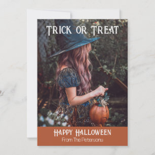Carte de vœux Halloween Joyeux Halloween Traitemen