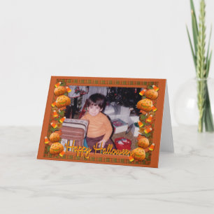 Carte de voeux Halloween mignonne pour photo