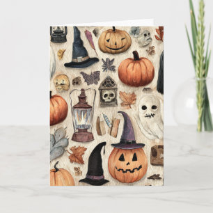 Carte de vœux Halloween - Saison effrayante