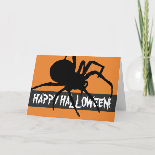 Carte de vœux Halloween silhouette d'araignée