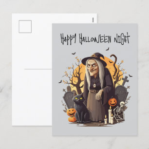🎃 Carte de vœux Halloween sorcière 👻🧙‍♀️