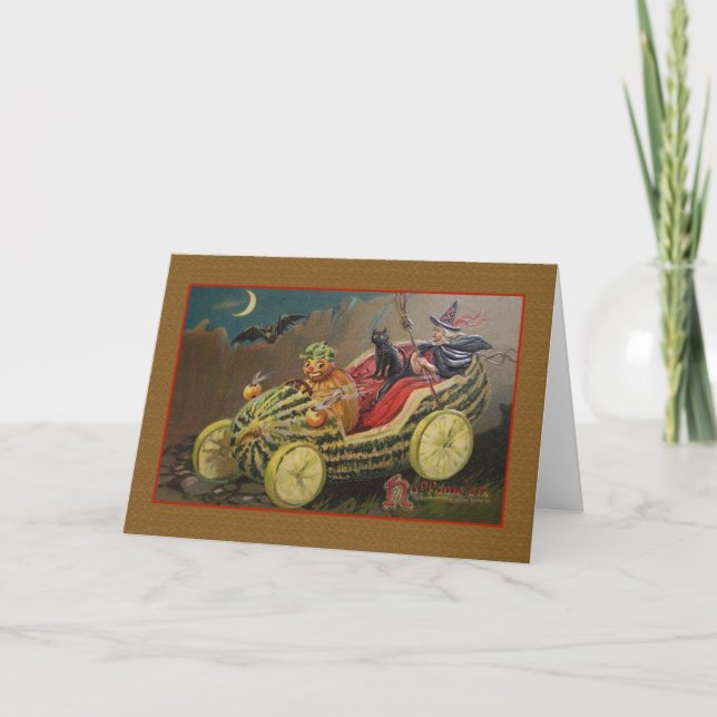 Carte de voeux Halloween vintage (Devant)