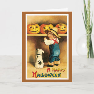 Carte de voeux Halloween vintage