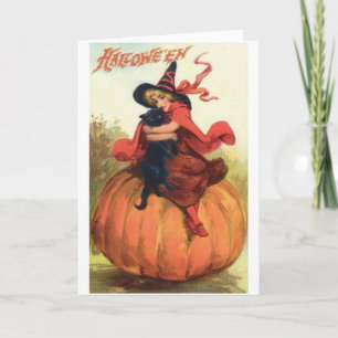 Carte de voeux Halloween vintage